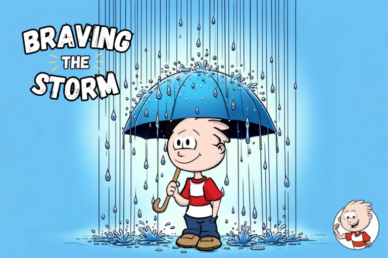 Jeffrey Crandle in the Rain - Braving the Storm